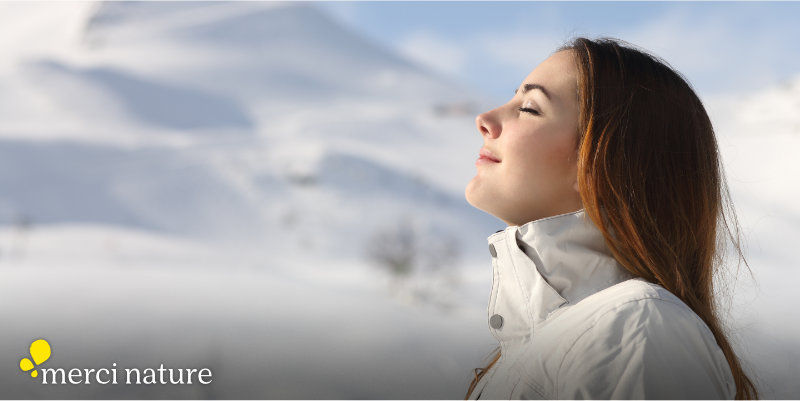 Femme évitant la dépression saisonnière